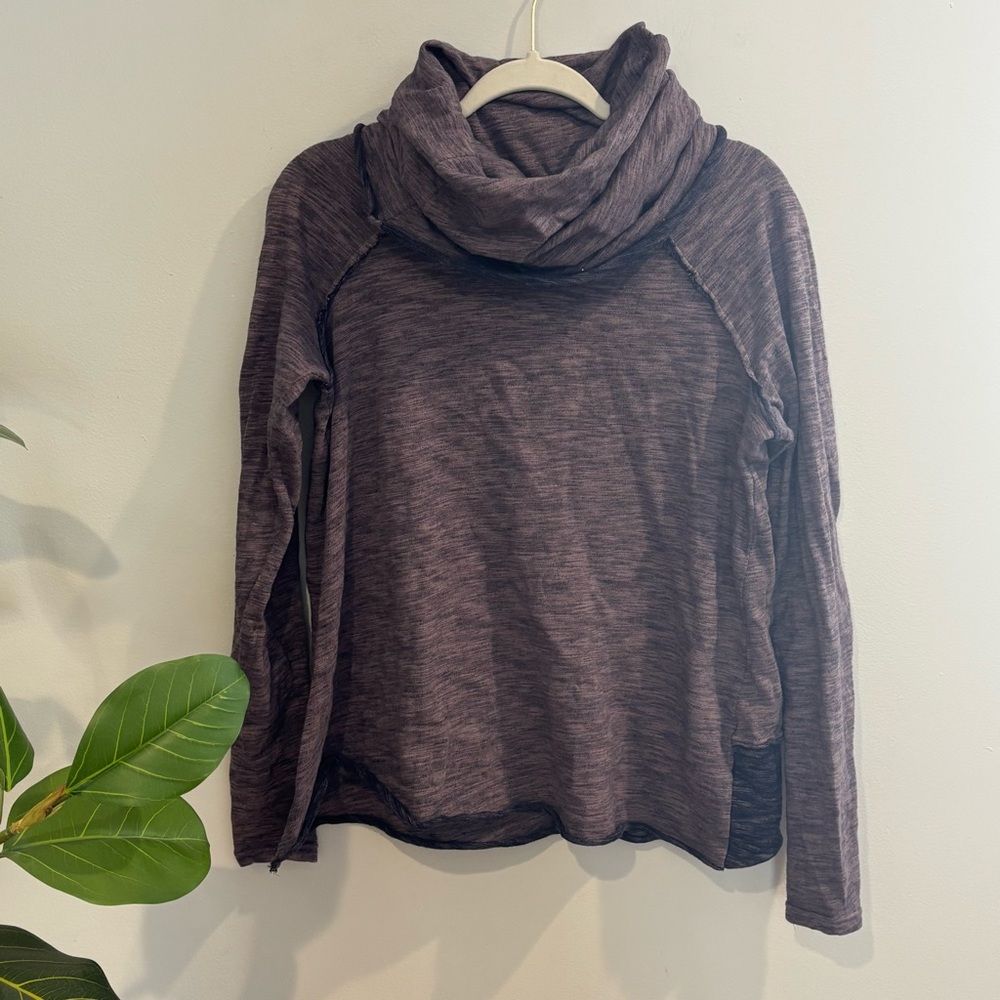 FP Beach One Body Cowl Neck Sweater Purple Size Small
